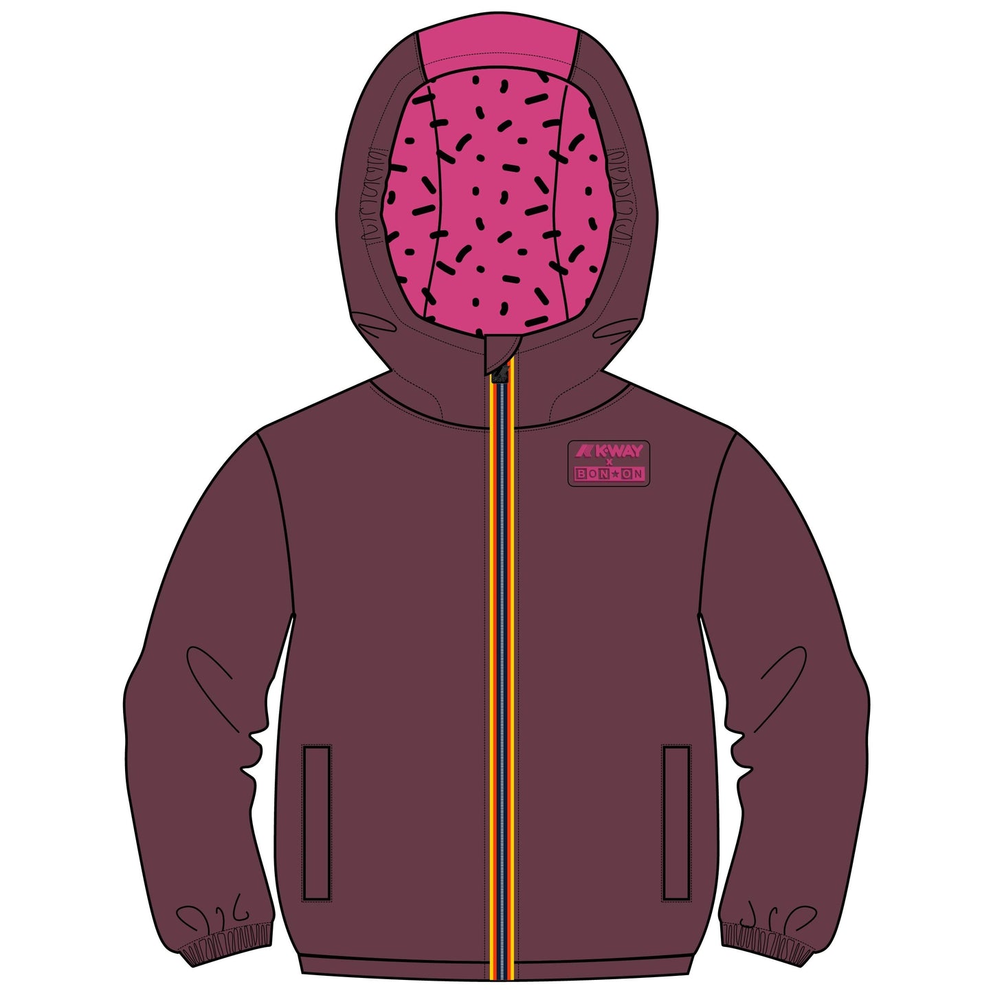 LE VRAI 3.0 CLAUDE ORSETTO BONTON - Jackets - Mid - UNISEX - RED DK AMARANTO-FUCHSIA MAGENTA