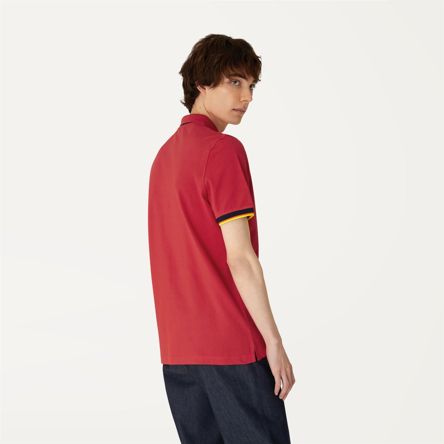 VINCENT CONTRAST STRETCH - Polo Shirts - Polo - MAN - RED