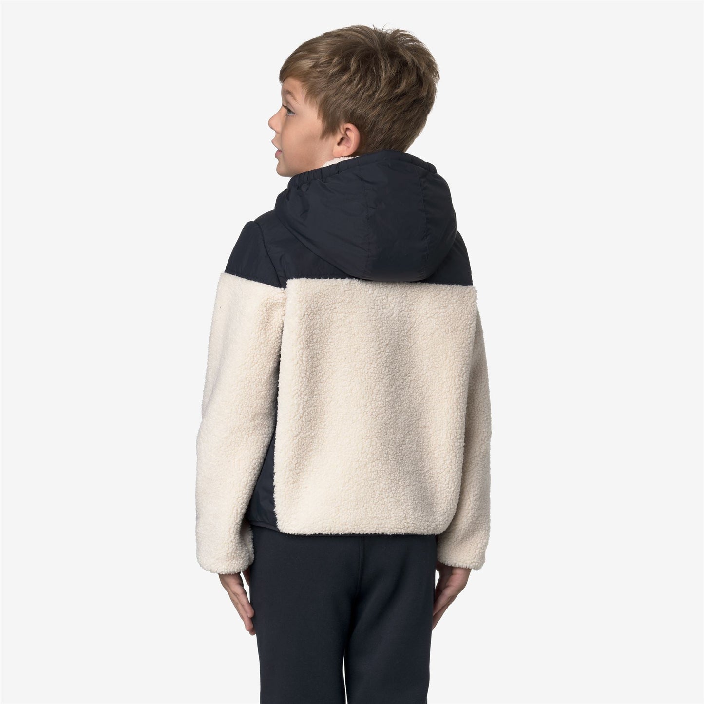 P. SAMSON 4.0 ORSETTO - Fleece - Hoodie Full Zip - KID UNISEX - Blue Depth-Ecru