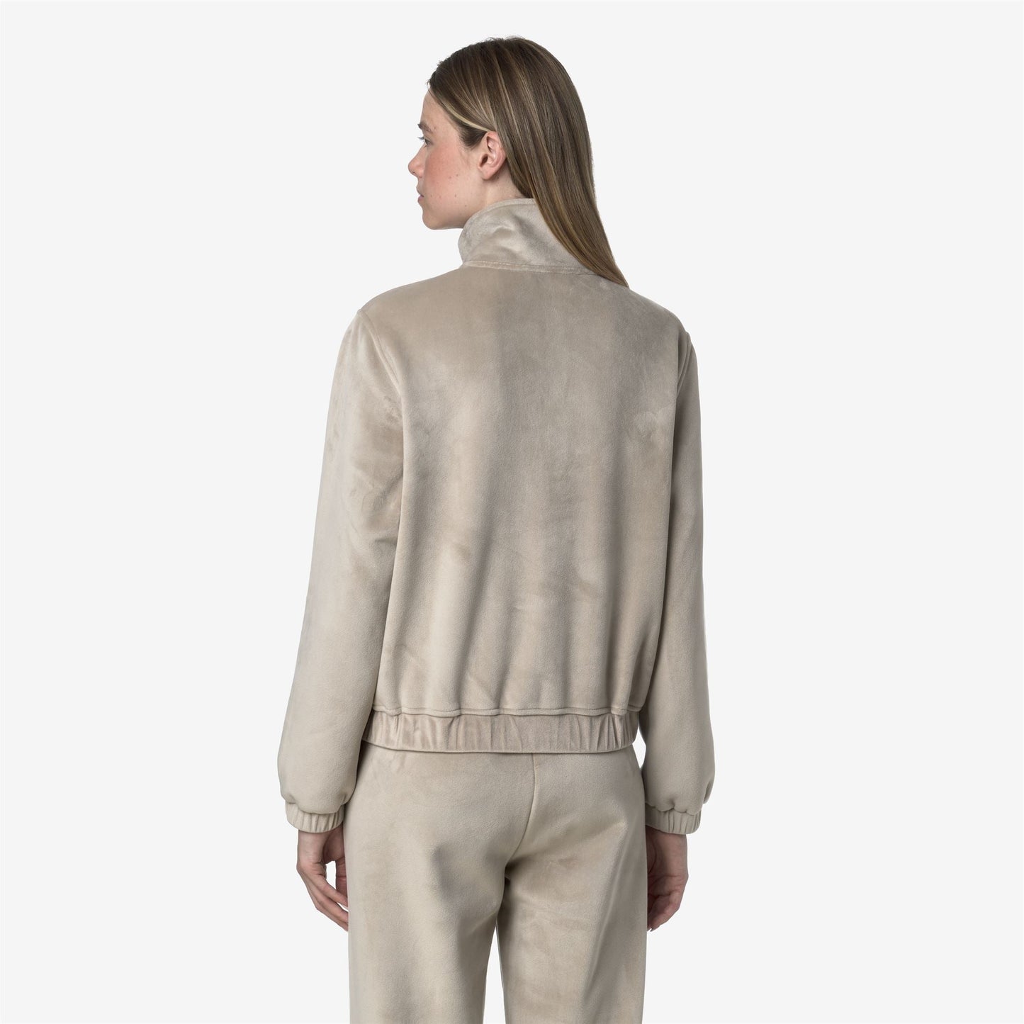 VIVIETTE VELOUR POLAR - Fleece - Jacket - WOMAN - Beige Cashmere-Beige Cashmere
