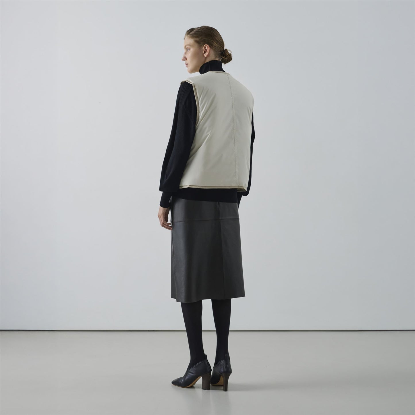 WES PADDED SOEUR - Jackets - Vest - UNISEX - Grey Lt Calce-Beige Baby