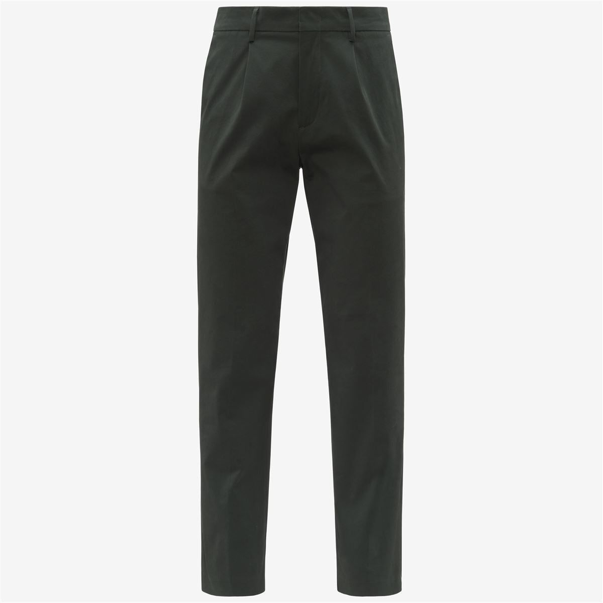 AILTON TWILL TECH PEACH - Pants - CHINO - MAN - GREEN BLACKISH