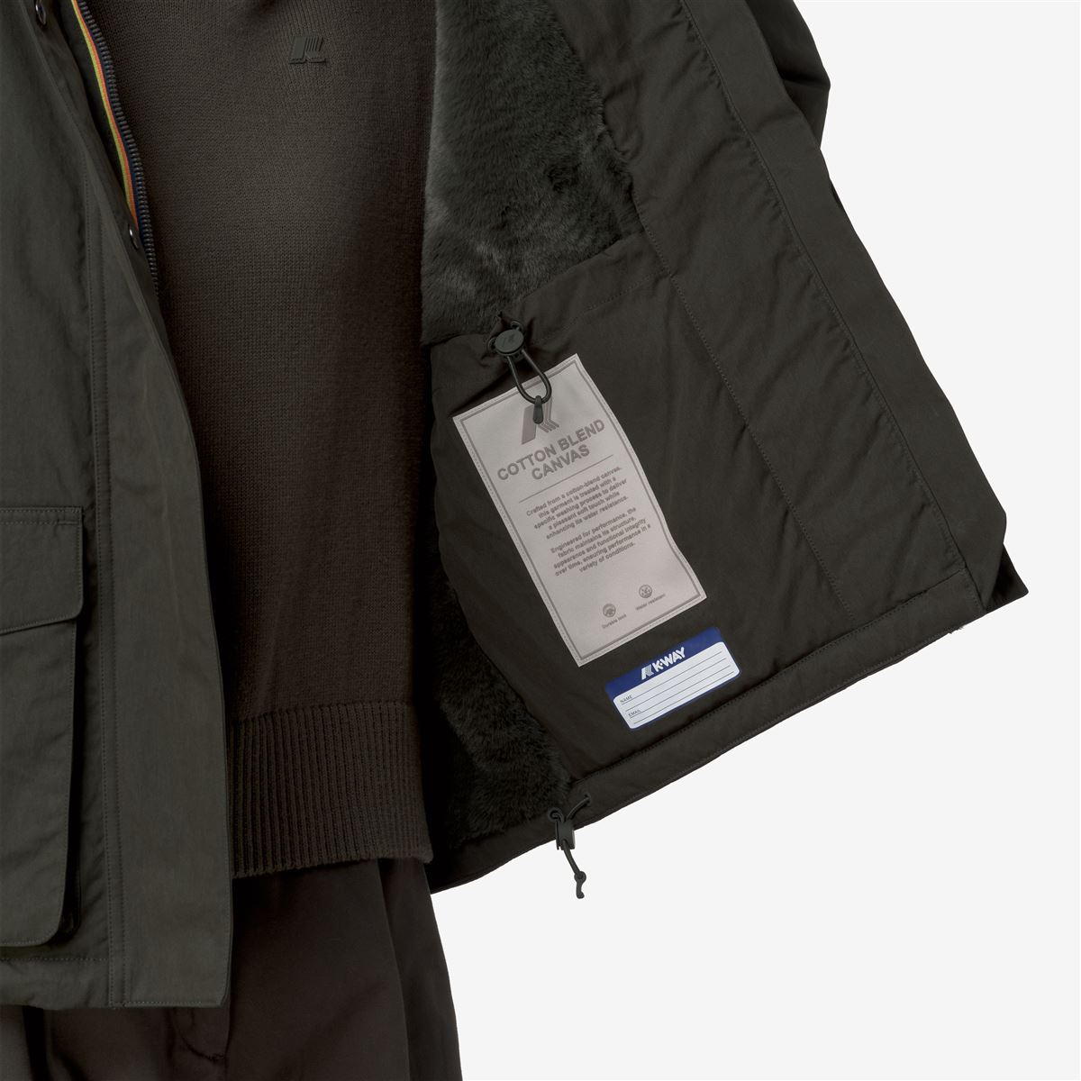 IDELER COTTON FEEL - Jackets - Short - WOMAN - Green Blackish-Green Blackish FUR