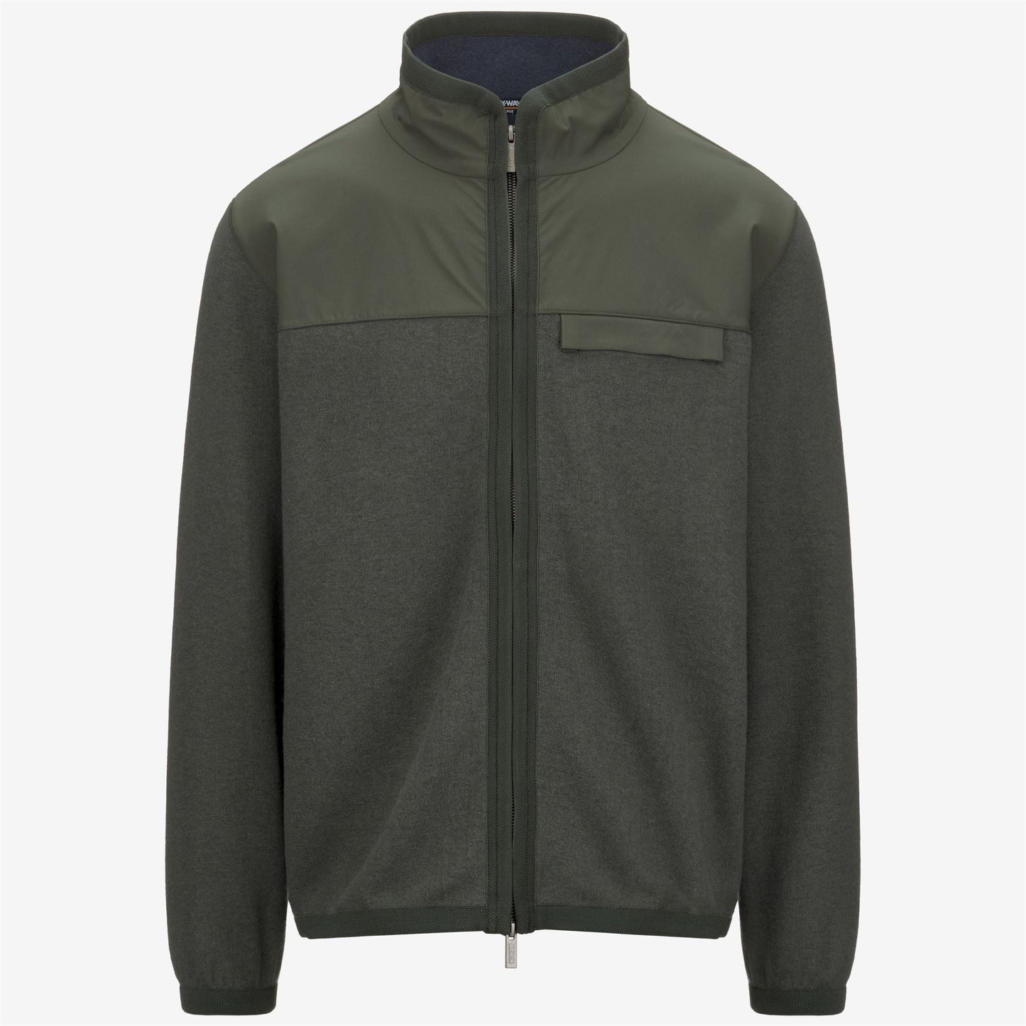 NOYERS WOOL NYLON MIX - Fleece - Pull  Over - MAN - GREEN BLACKISH-Blue Airforce