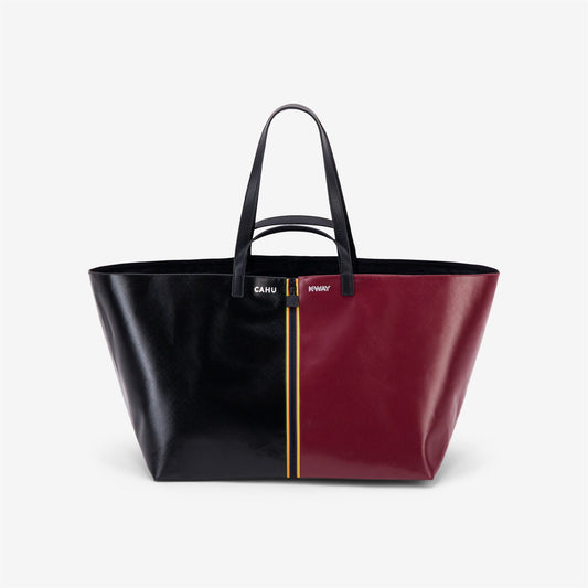 PRATIQUE LARGE - Bags - TOTE BAG - UNISEX - Black-Red Dk Amaranto