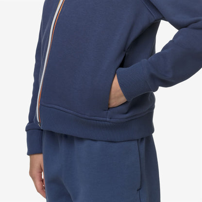 P. LE VRAI ARNEL POLY COTTON - Fleece - Jacket - KID UNISEX - BLUE INDIGO