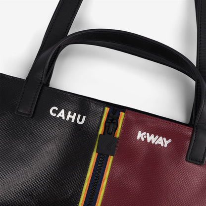 PRATIQUE LARGE - Bags - TOTE BAG - UNISEX - Black-Red Dk Amaranto