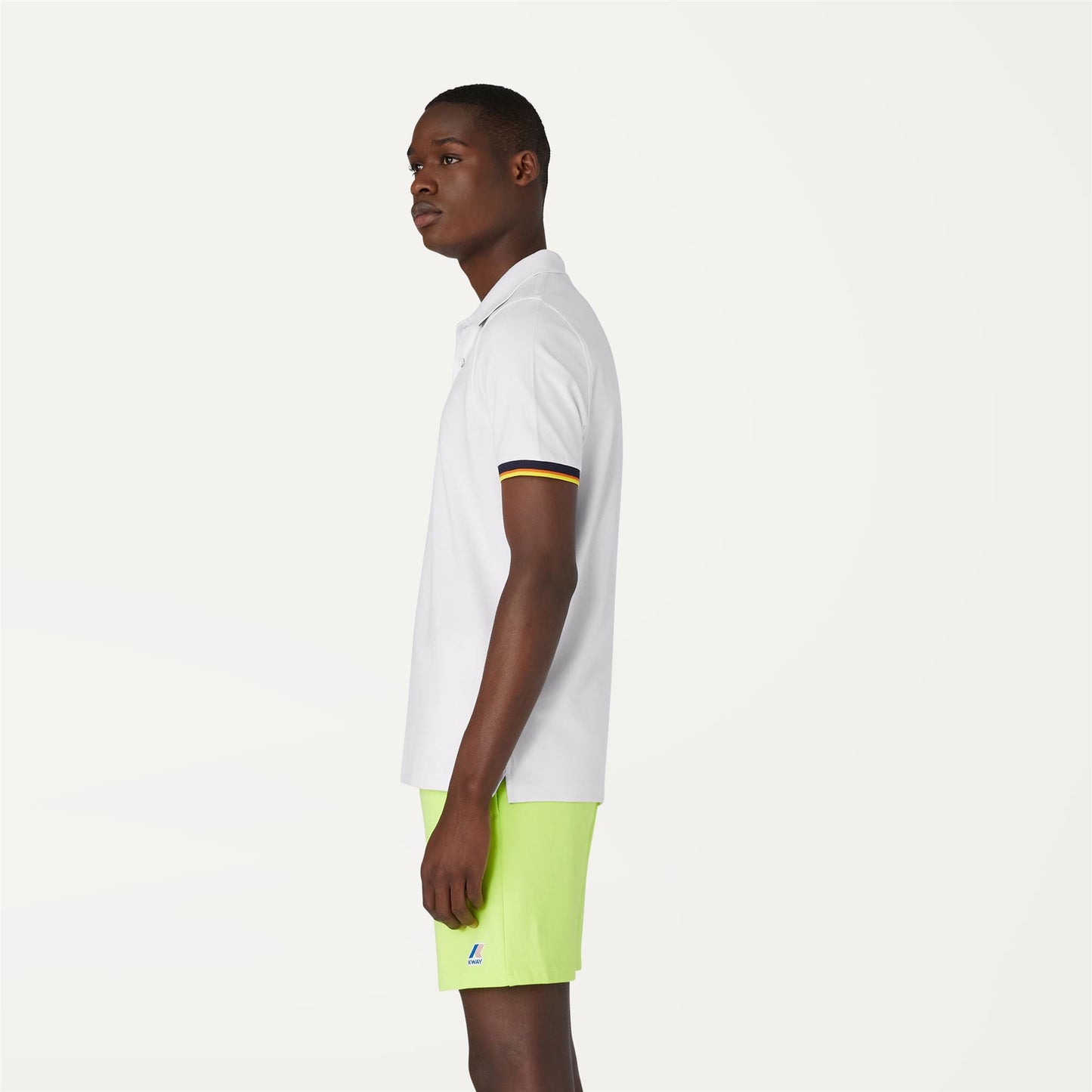 VINCENT CONTRAST STRETCH - Polo Shirts - Polo - MAN - WHITE