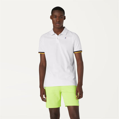 VINCENT CONTRAST STRETCH - Polo Shirts - Polo - MAN - WHITE