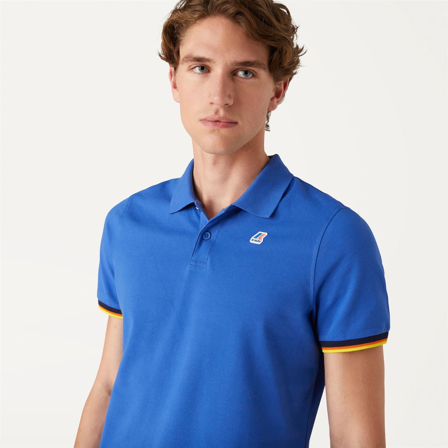 VINCENT CONTRAST STRETCH - Polo Shirts - Polo - MAN - BLUE ROYAL