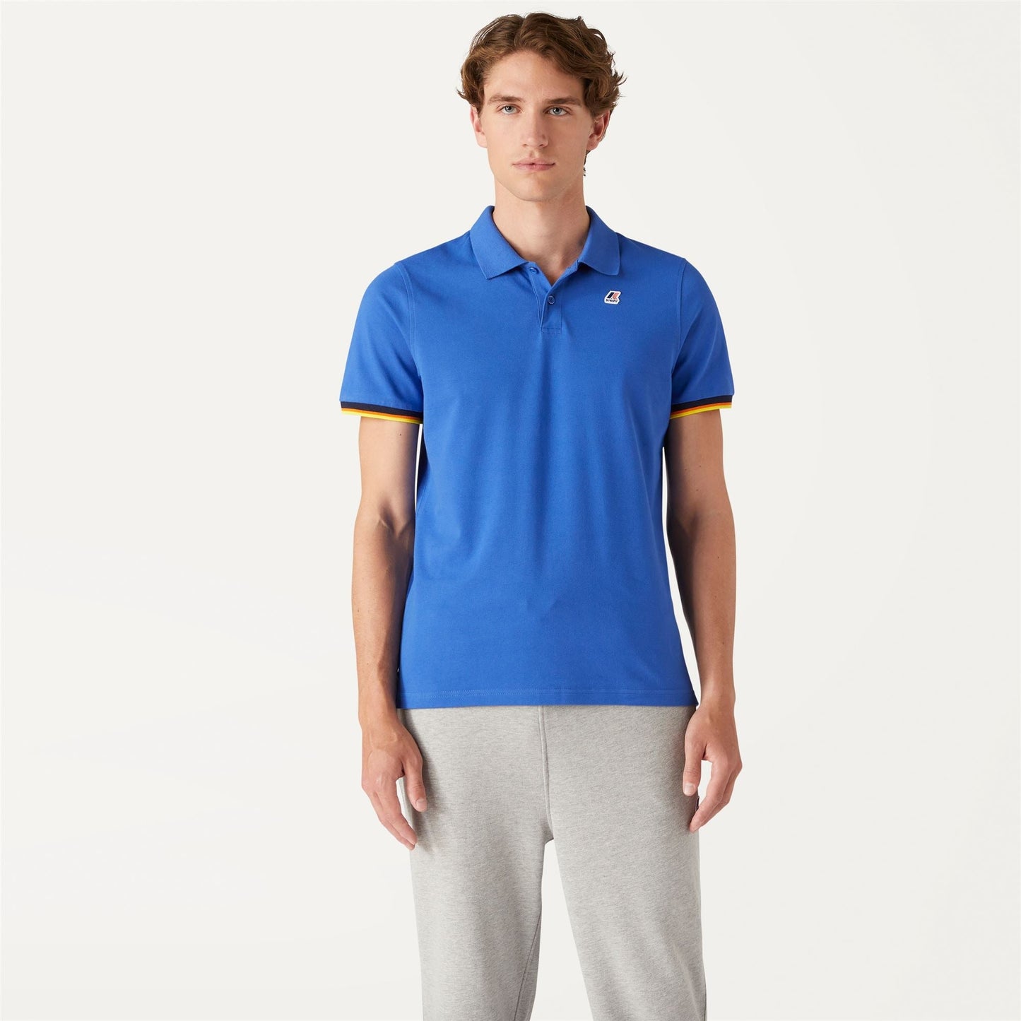 VINCENT CONTRAST STRETCH - Polo Shirts - Polo - MAN - BLUE ROYAL