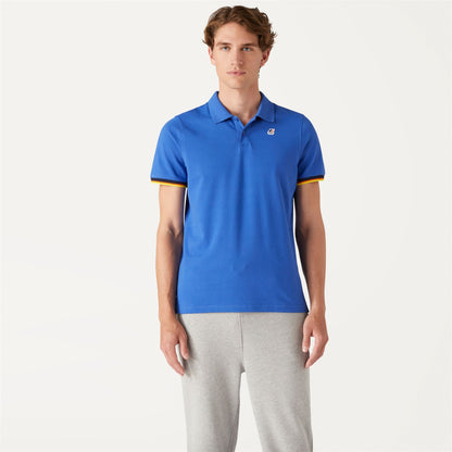 VINCENT CONTRAST STRETCH - Polo Shirts - Polo - MAN - BLUE ROYAL
