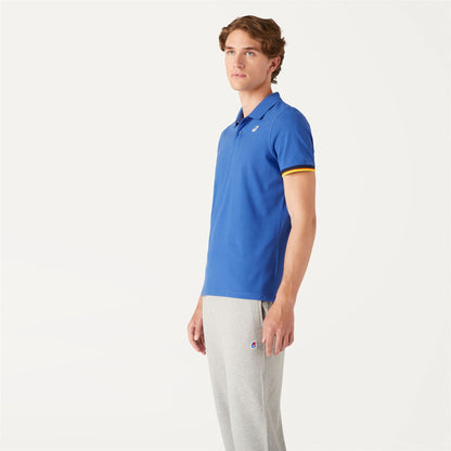 VINCENT CONTRAST STRETCH - Polo Shirts - Polo - MAN - BLUE ROYAL