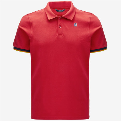 VINCENT CONTRAST STRETCH - Polo Shirts - Polo - MAN - RED