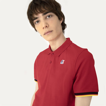 VINCENT CONTRAST STRETCH - Polo Shirts - Polo - MAN - RED