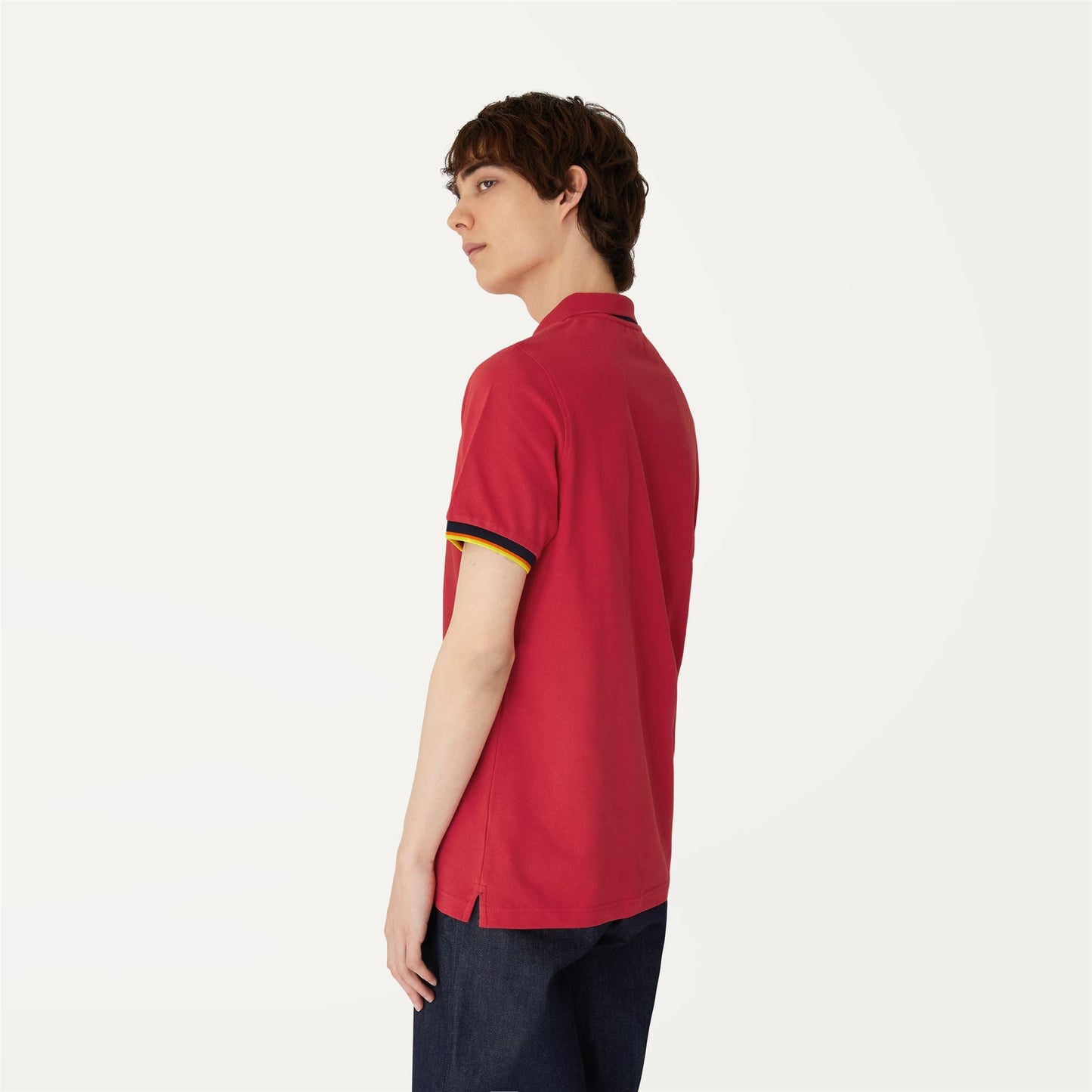 VINCENT CONTRAST STRETCH - Polo Shirts - Polo - MAN - RED