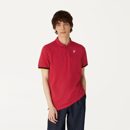 VINCENT CONTRAST STRETCH - Polo Shirts - Polo - MAN - RED