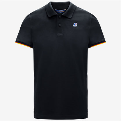 VINCENT CONTRAST STRETCH - Polo Shirts - Polo - MAN - BLACK PURE