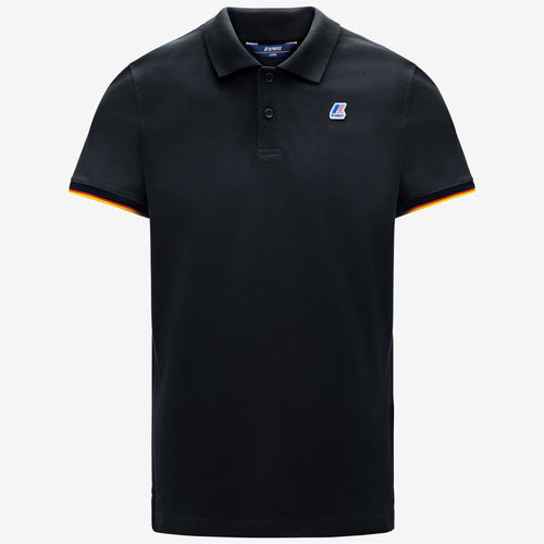 VINCENT CONTRAST STRETCH - Polo Shirts - Polo - MAN - BLACK PURE