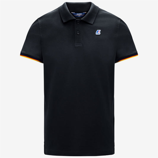 VINCENT CONTRAST STRETCH - Polo Shirts - Polo - MAN - BLACK PURE
