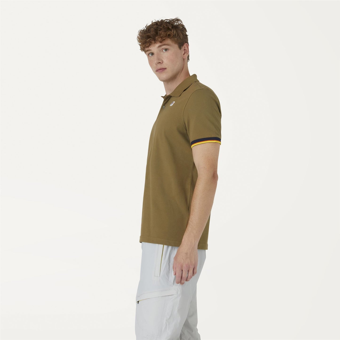 VINCENT CONTRAST STRETCH - Polo Shirts - Polo - MAN - GREEN BURNT