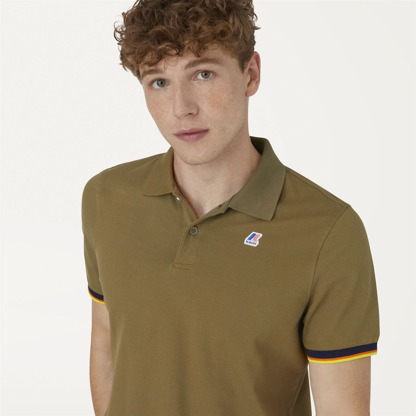 VINCENT CONTRAST STRETCH - Polo Shirts - Polo - MAN - GREEN BURNT