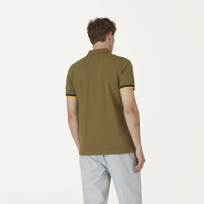 VINCENT CONTRAST STRETCH - Polo Shirts - Polo - MAN - GREEN BURNT