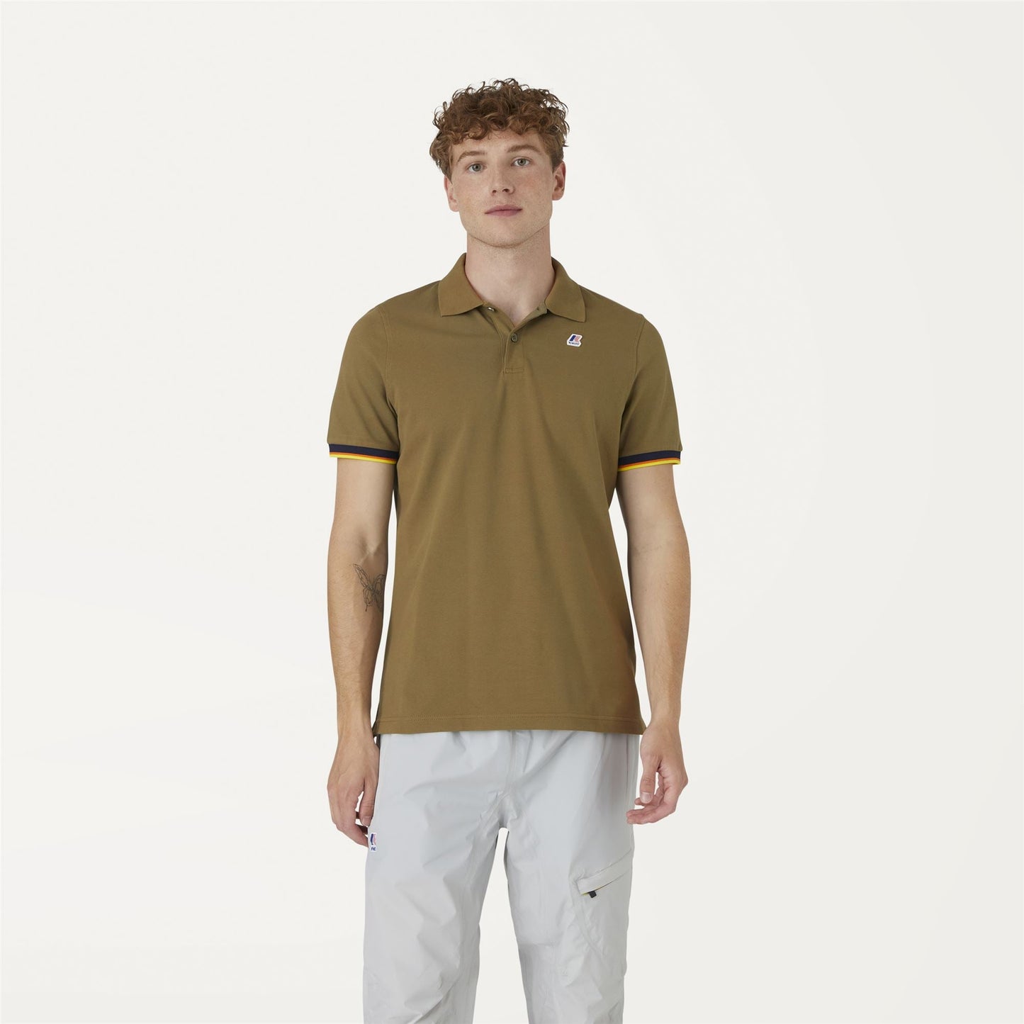 VINCENT CONTRAST STRETCH - Polo Shirts - Polo - MAN - GREEN BURNT