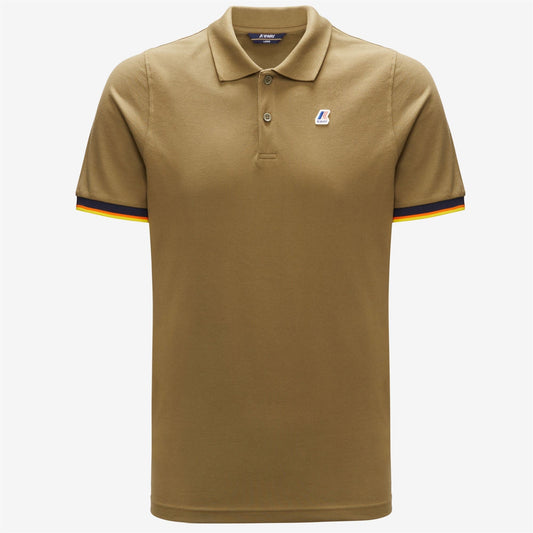 VINCENT CONTRAST STRETCH - Polo Shirts - Polo - MAN - GREEN BURNT
