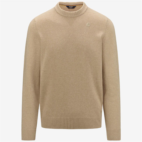SEBASTIEN LAMBSWOOL - Knitwear - Pull  Over - MAN - BROWN TRAVERTINE
