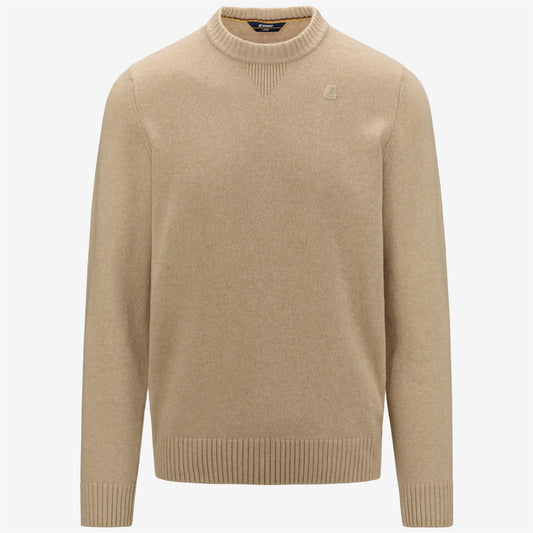 SEBASTIEN LAMBSWOOL - Knitwear - Pull  Over - MAN - BROWN TRAVERTINE