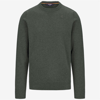 SEBASTIEN LAMBSWOOL - Knitwear - Pull  Over - MAN - GREEN BLACKISH