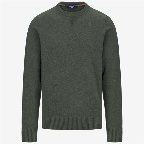 SEBASTIEN LAMBSWOOL - Knitwear - Pull  Over - MAN - GREEN BLACKISH