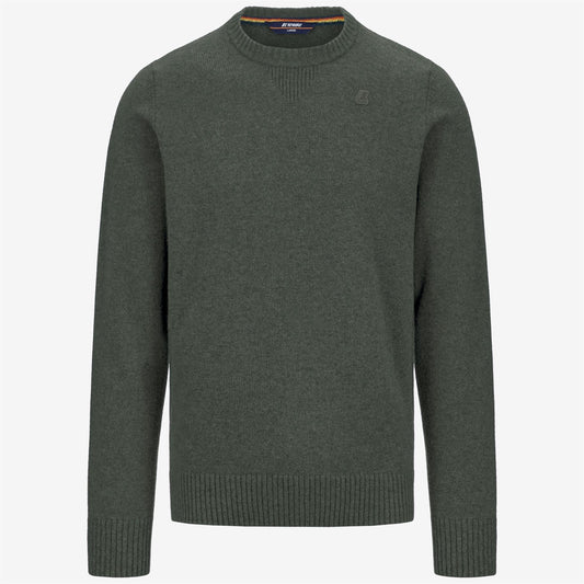 SEBASTIEN LAMBSWOOL - Knitwear - Pull  Over - MAN - GREEN BLACKISH