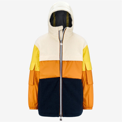 CLAUMIX SHERPA NYLON BLANKET - Jackets - Mid - MAN - WHITE-BLUE-ORANGE-YELLOW