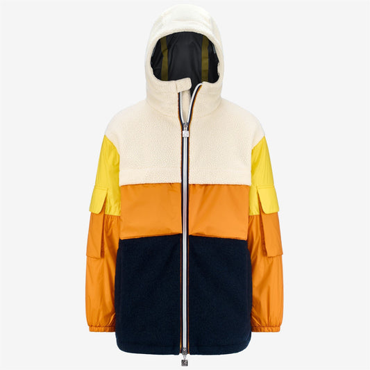 CLAUMIX SHERPA NYLON BLANKET - Jackets - Mid - MAN - WHITE-BLUE-ORANGE-YELLOW