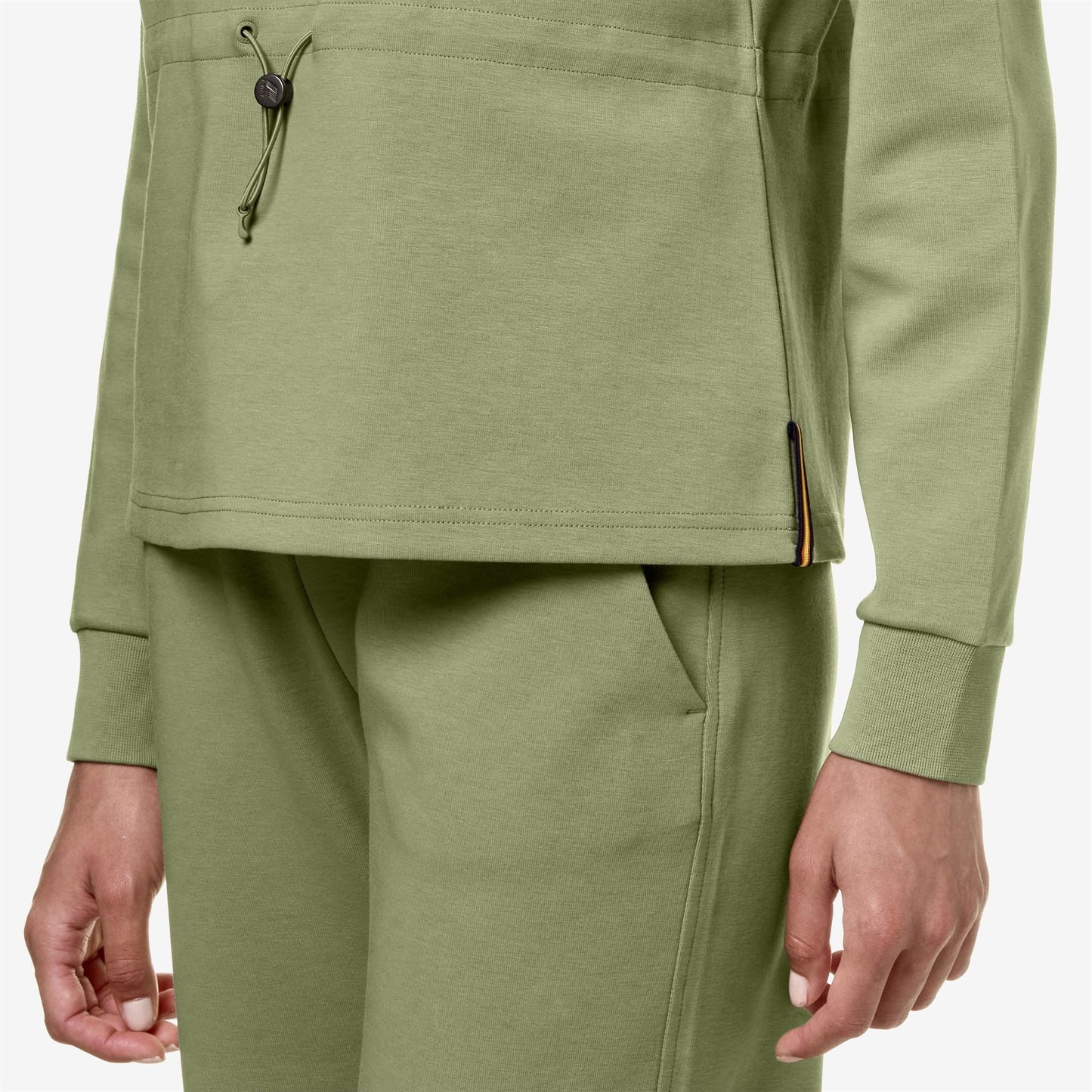 LOGAN INTERLOCK - Fleece - Jumper - WOMAN - GREEN SAGE