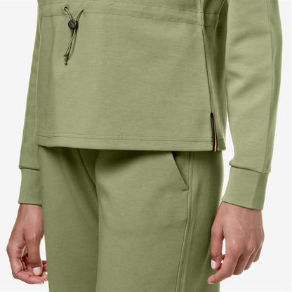LOGAN INTERLOCK - Fleece - Jumper - WOMAN - GREEN SAGE