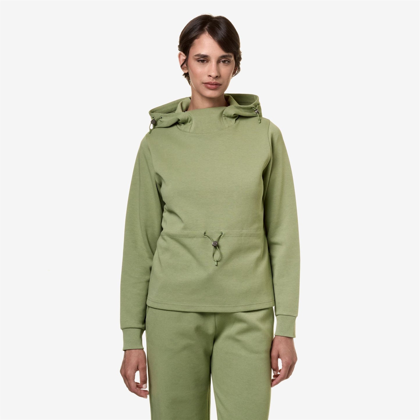 LOGAN INTERLOCK - Fleece - Jumper - WOMAN - GREEN SAGE