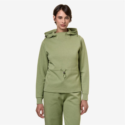 LOGAN INTERLOCK - Fleece - Jumper - WOMAN - GREEN SAGE