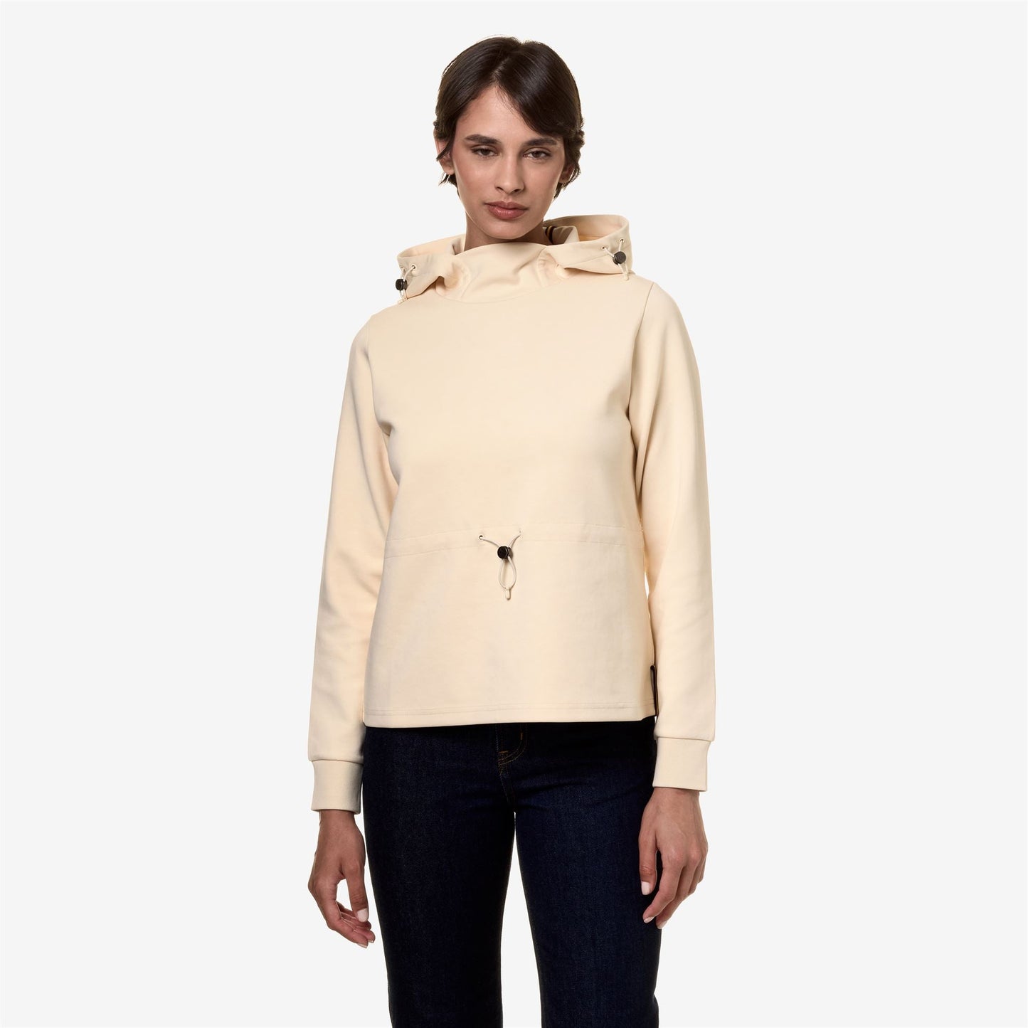 LOGAN INTERLOCK - Fleece - Jumper - WOMAN - BEIGE SHORTBREAD