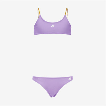 P. SCARLETT REVERSIBLE BEACH - Bathing Suits - Bikini - GIRL - BLUE DEPTH-VIOLET SHEER