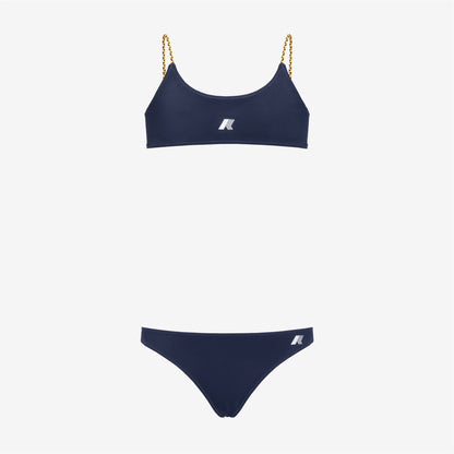 P. SCARLETT REVERSIBLE BEACH - Bathing Suits - Bikini - GIRL - BLUE DEPTH-VIOLET SHEER