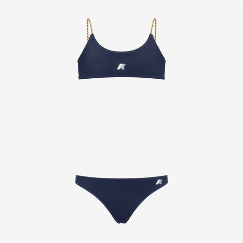 P. SCARLETT REVERSIBLE BEACH - Bathing Suits - Bikini - GIRL - BLUE DEPTH-VIOLET SHEER