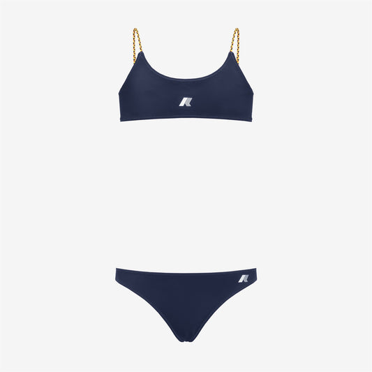 P. SCARLETT REVERSIBLE BEACH - Bathing Suits - Bikini - GIRL - BLUE DEPTH-VIOLET SHEER