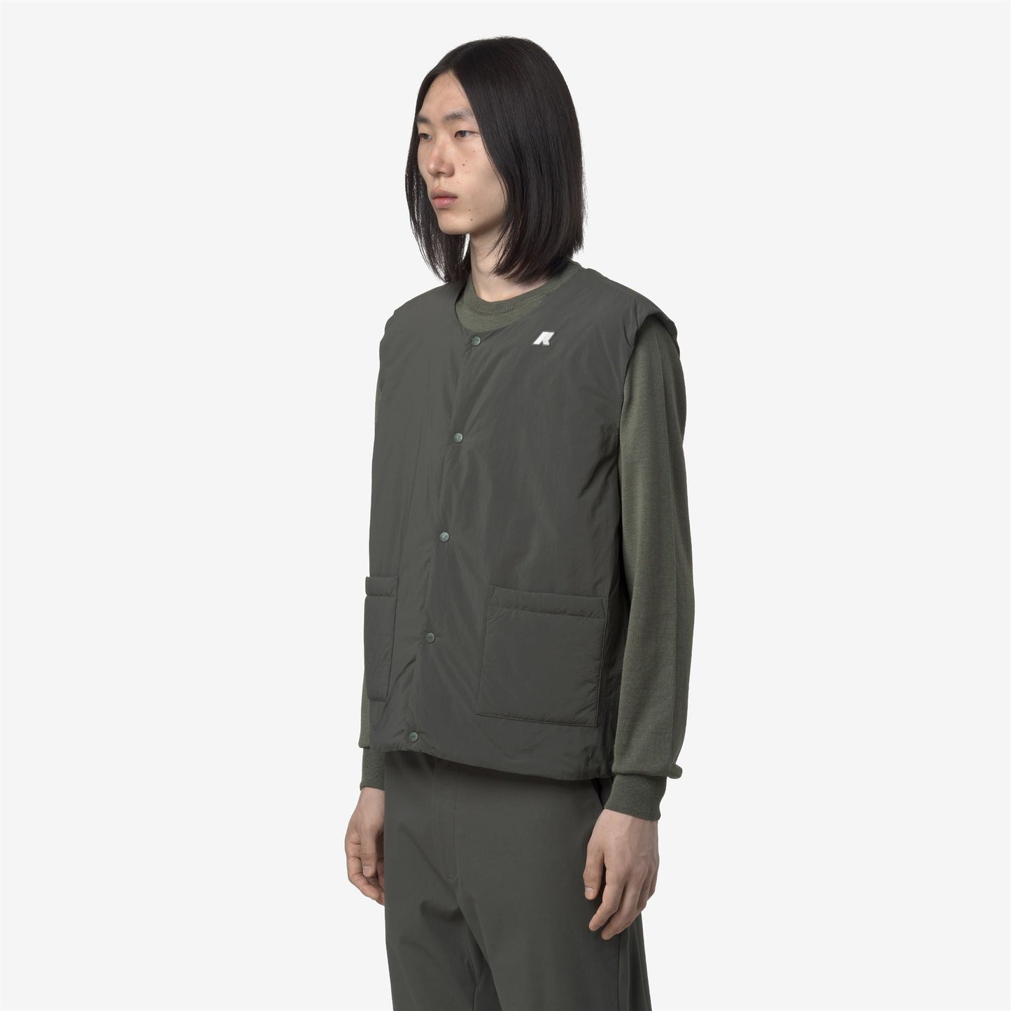 VALTY PLAIN WARM - Jackets - Vest - MAN - GREEN BLACKISH