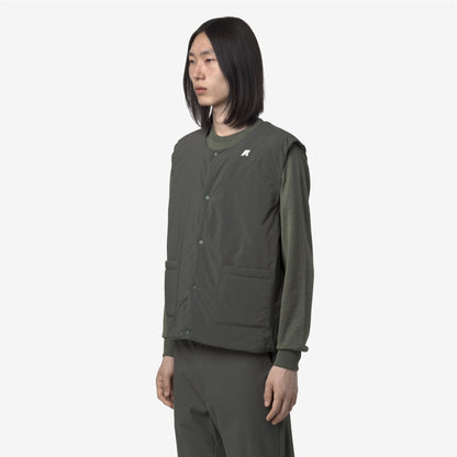 VALTY PLAIN WARM - Jackets - Vest - MAN - GREEN BLACKISH