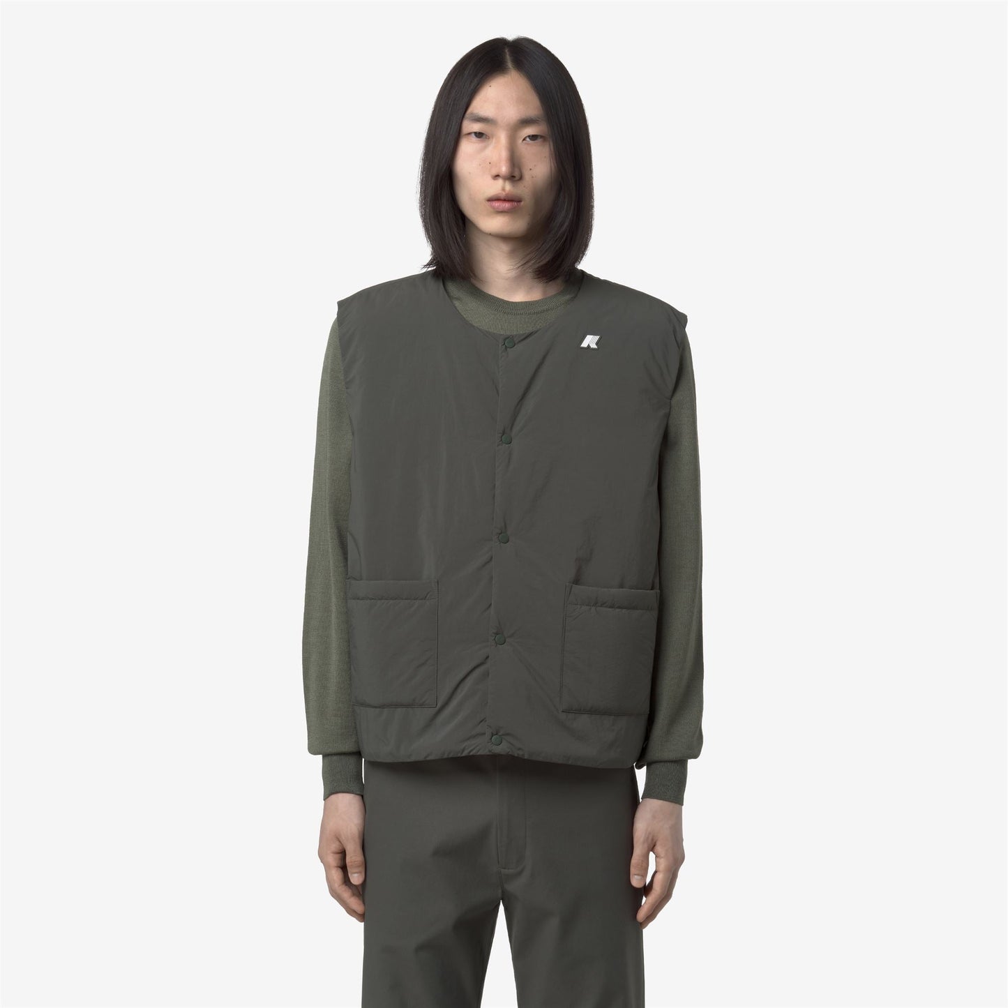 VALTY PLAIN WARM - Jackets - Vest - MAN - GREEN BLACKISH