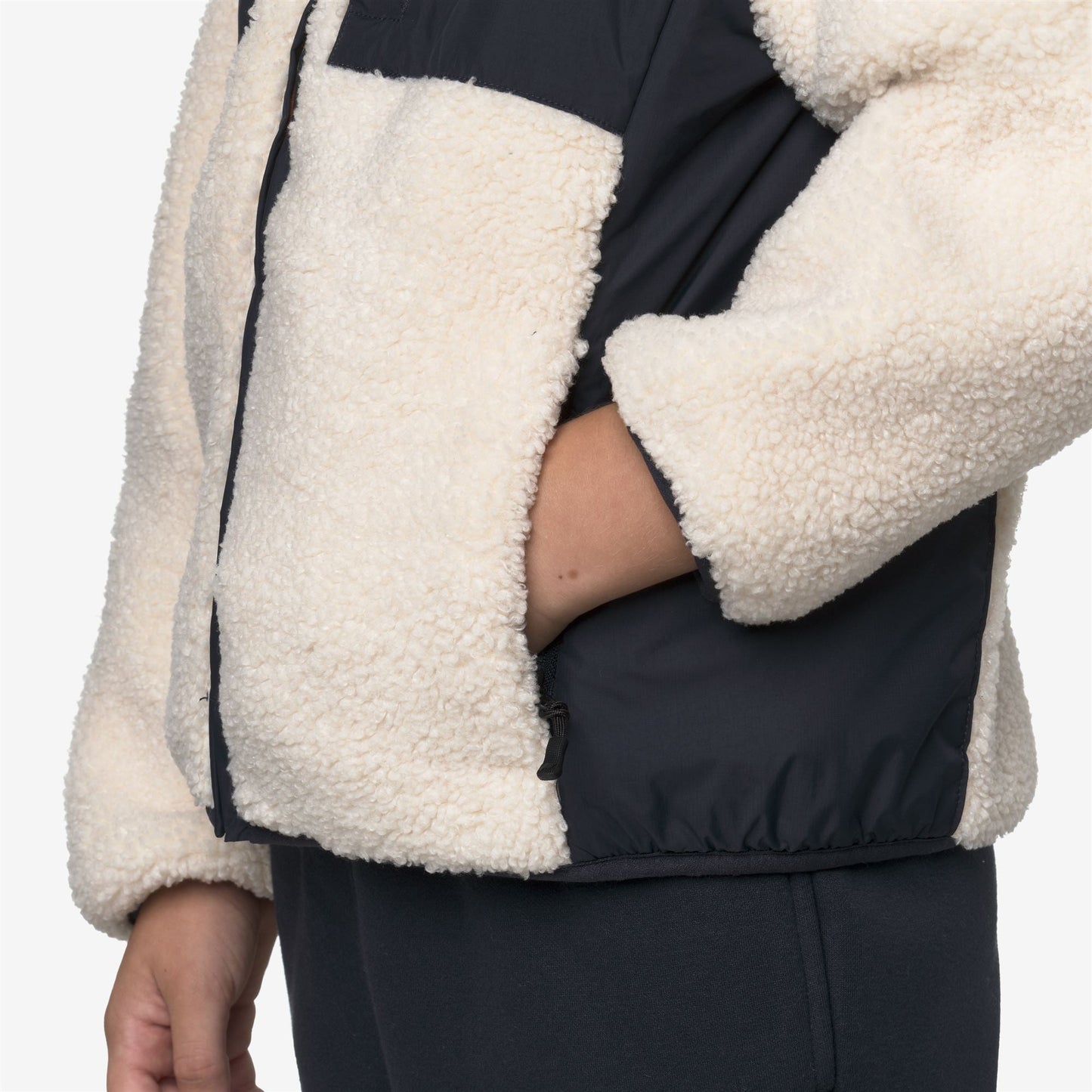 P. SAMSON 4.0 ORSETTO - Fleece - Hoodie Full Zip - KID UNISEX - Blue Depth-Ecru