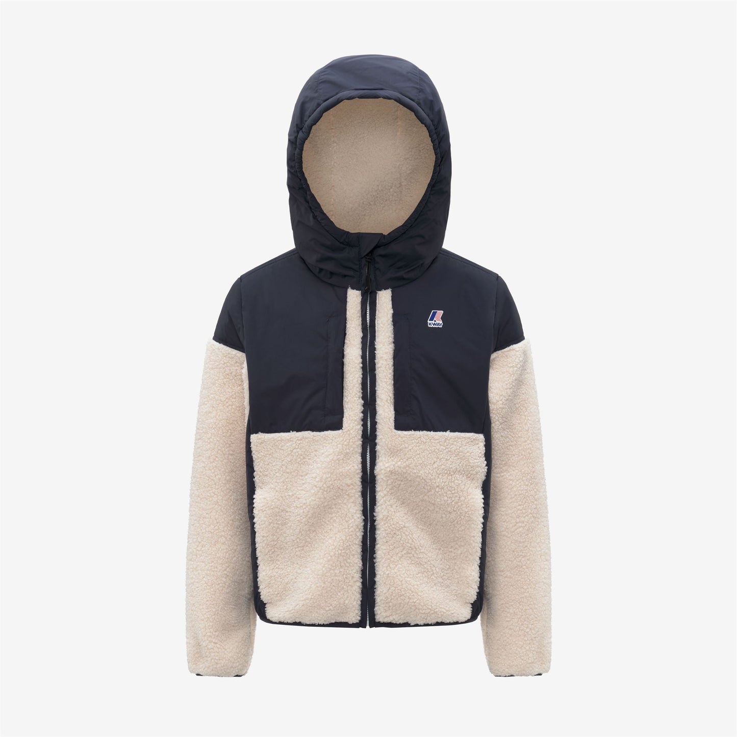 P. SAMSON 4.0 ORSETTO - Fleece - Hoodie Full Zip - KID UNISEX - Blue Depth-Ecru